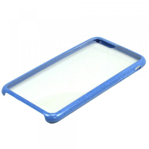 Wholesale iPhone 8 Plus / 7 Plus Pro Slim Clear Hard Color Bumper Case (Blue)